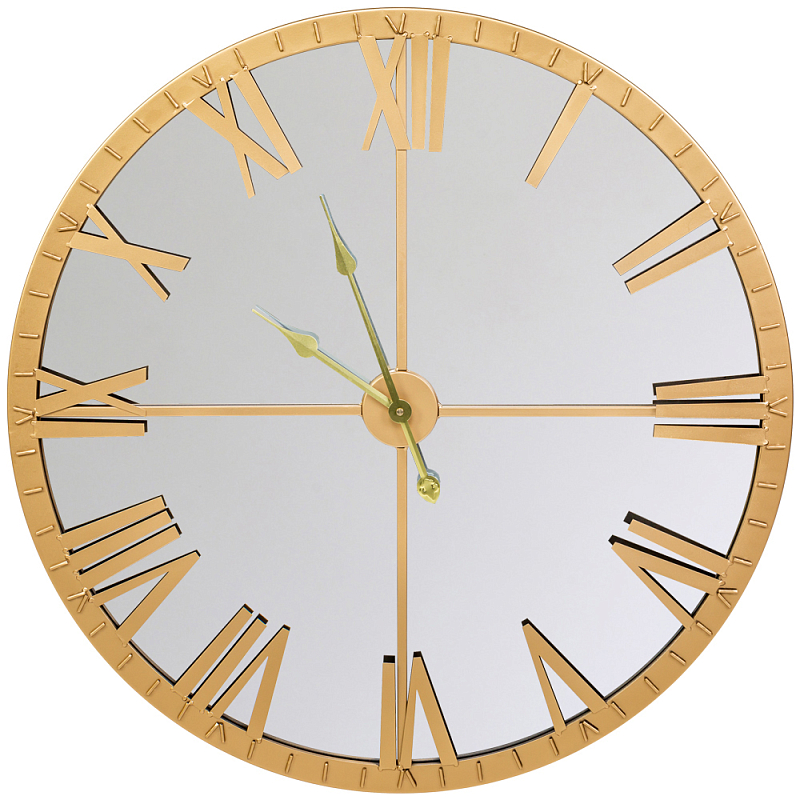 Часы настенные зеркальные с золотым металлическим циферблатом Mirror Tower Clock Золотой Зеркало Часы настенные зеркальные с золотым металлическим циферблатом Mirror Tower Clock Золотой Зеркало в Костроме | Loft Concept