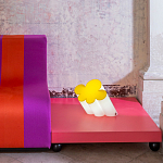 Настольная дизайнерская лампа Poltronova Passiflora Yellow Table Lamp варинант исполнения - 4 | Loft Concept в Костроме