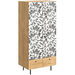Шкаф с принтом Leaf bouquet варинант исполнения - 1 | Loft Concept в Костроме