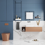 Настенное зеркало квадратной формы в черной металлической раме CORNER MIRROR BLACK варинант исполнения - 3 | Loft Concept в Костроме