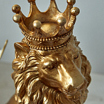 Статуэтка лев с детализированной гривой и изящной короной Lion Crown  варинант исполнения - 6 | Loft Concept в Костроме