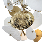 Подвесной светильник с белыми и золотистыми цветами Dahlia Flowers Lamp варинант исполнения - 4 | Loft Concept в Костроме