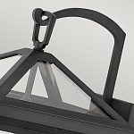 Настенный фонарь черного цвета с прозрачным стеклянным плафоном трапециевидной формы Hinkley варинант исполнения - 2 | Loft Concept в Костроме