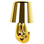 Настольная лампа фигурная золотого цвета с гладким абажуром Высота 16 см Sophia варинант исполнения - 6 | Loft Concept в Костроме