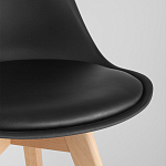 Стул с основой из пластика и мягким сиденьем Arvika Black варинант исполнения - 7 | Loft Concept в Костроме