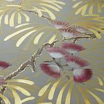 Обои ручная роспись Silk Tree Colourway SC-80 on Pale Grey dyed silk варинант исполнения - 2 | Loft Concept в Костроме