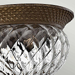 Потолочный светильник с чашеобразным плафоном из толстого волнообразного стекла и широким узорчатым основанием Hinkley варинант исполнения - 10 | Loft Concept в Костроме