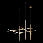 Люстра с 6-ю цилиндрическими плафонами на тонких тросах Trumpet tube варинант исполнения - 3 | Loft Concept в Костроме