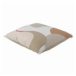 Подушка декоративная хлопковая бежевого цвета с абстрактным принтом Elysian Flow Sand варинант исполнения - 1 | Loft Concept в Костроме