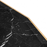 Консоль с чёрной столешницей и золотым фигурным основанием Cosmo варинант исполнения - 4 | Loft Concept в Костроме