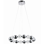 Светодиодная кольцевая люстра Crystal Globule Chrome Chandelier варинант исполнения - 2 | Loft Concept в Костроме