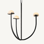 Люстрас 3-мя мраморными плафонами в форме купола Light Warm Light варинант исполнения - 2 | Loft Concept в Костроме