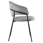 Серый стул с обивкой из искусственной замши Alexis варинант исполнения - 3 | Loft Concept в Костроме