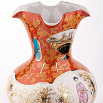 Ваза красного цвета с рисунком Chinoiserie Ceramics варинант исполнения - 1 | Loft Concept в Костроме