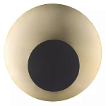 Бра круглое в сочетании золотистого и чёрного цвета Round Sconce Gold and Black варинант исполнения - 1 | Loft Concept в Костроме