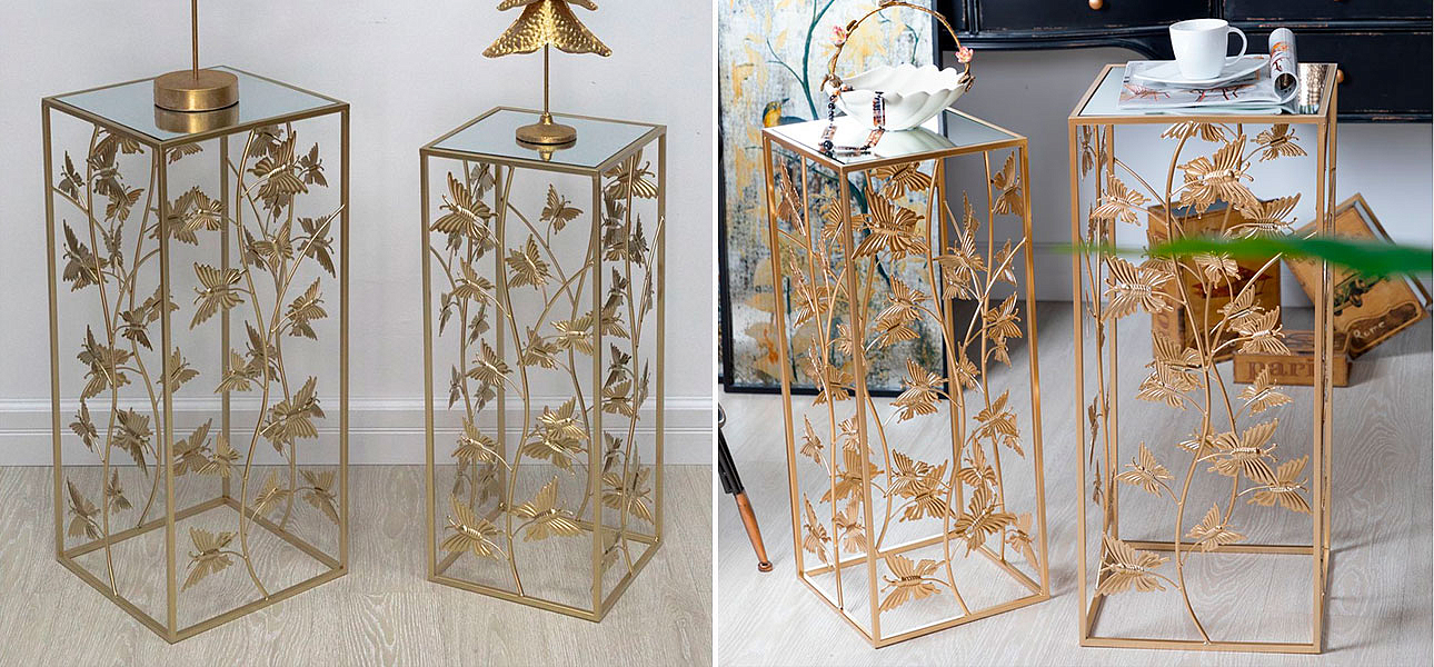 Столик высокий на металлическом основании Golden Butterflies Столик высокий на металлическом основании Golden Butterflies - Loft-Concept в Костроме