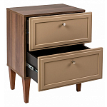 Тумба прикроватная бежевая из массива бука с 2-мя ящиками Wenge Light варинант исполнения - 4 | Loft Concept в Костроме