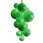 Люстра Grape Balls Зеленое стекло  варинант исполнения - 3 | Loft Concept в Костроме