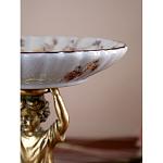 Чаша с цветочным орнаментом на ножке в виде бронзового ангела Eden Garden варинант исполнения - 8 | Loft Concept в Костроме