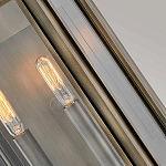 Настенный фонарь прямоугольной формы цвета состаренная латунь с двумя лампами Hinkley варинант исполнения - 2 | Loft Concept в Костроме