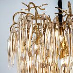 Люстра со стеклянными подвесками янтарного цвета Ambre Glass Chandelier 80 варинант исполнения - 2 | Loft Concept в Костроме
