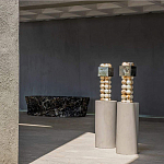 Настольная лампа с основанием из 24 выточенных сферических камней Through Stone варинант исполнения - 4 | Loft Concept в Костроме