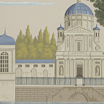 Обои ручная роспись Monuments of Paris Roberts on scenic paper варинант исполнения - 3 | Loft Concept в Костроме