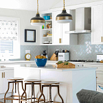 Подвесной светильник с круглым белым плафоном в индустриальном стиле Feiss варинант исполнения - 8 | Loft Concept в Костроме