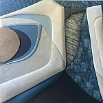 Арт-объект ручной работы Blue Abstraction из 4-х панелей варинант исполнения - 2 | Loft Concept в Костроме