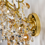 Бра золотого цвета с ветвями и прозрачными хрустальнымих подвесками Droplet Chandelier варинант исполнения - 6 | Loft Concept в Костроме