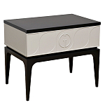 Тумбочка прикроватная с ящиком черно-серого цвета Noble Nightstand варинант исполнения - 1 | Loft Concept в Костроме