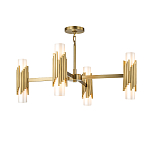 Люстра цвета латунь с 4-мя матовыми цилиндрическими плафонами Elstead Lighting варинант исполнения - 1 | Loft Concept в Костроме