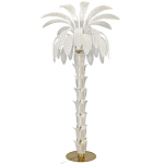 Торшер Glass Decorated Palm Floor Lamp White Листья Пальмы  варинант исполнения - 4 | Loft Concept в Костроме