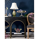 Чаша из прозрачного стекла на бронзовых ножках с фигурками попугаев Eden Garden варинант исполнения - 4 | Loft Concept в Костроме