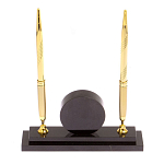 Часы настольные с двумя ручками из натурального камня Stone Clock варинант исполнения - 5 | Loft Concept в Костроме