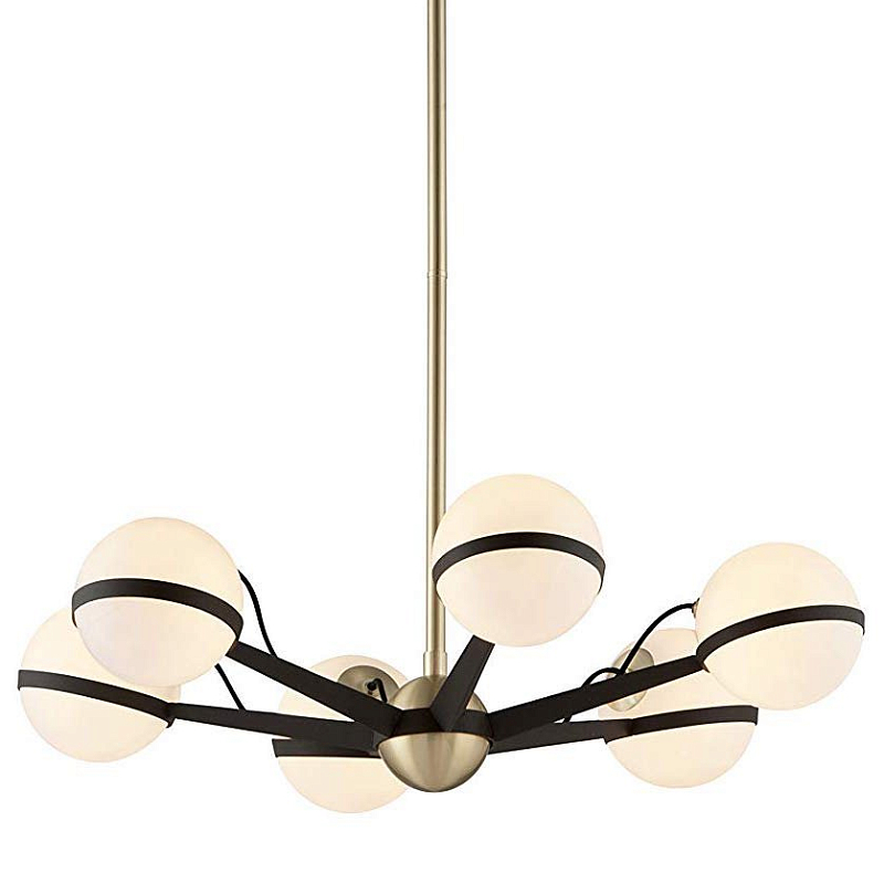 Люстра Troy Lighting Ace Chandelier Коричневый Молочный в Костроме | Loft Concept 