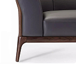 Диван двухместный c каркасом из массива дерева Double Sofa Made of Walnut Wood варинант исполнения - 3 | Loft Concept в Костроме