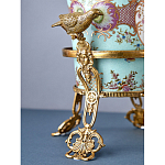 Ваза из голубого фарфора с рисунком птиц и цветов и декоративными элементами Blue Garden варинант исполнения - 10 | Loft Concept в Костроме