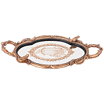 Поднос декоративный с фигурками птиц Mirror Surface Bronze варинант исполнения - 1 | Loft Concept в Костроме