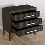 Тумба Primo  с тремя ящиками шпон темный орех варинант исполнения - 3 | Loft Concept в Костроме