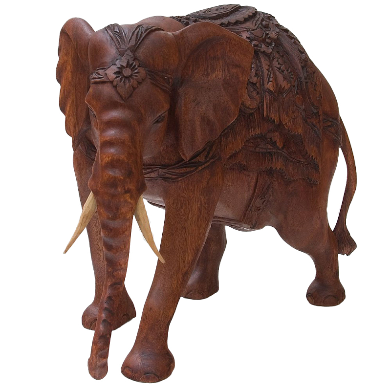 Статуэтка деревянная в виде слона Dressy Elephant Коричневый Статуэтка деревянная в виде слона Dressy Elephant Коричневый в Костроме | Loft Concept
