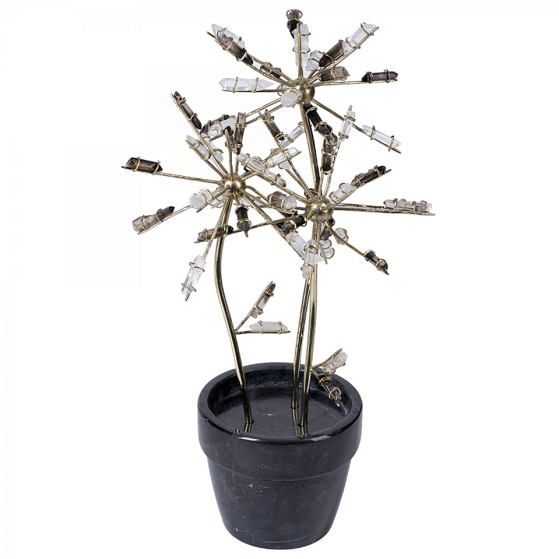 Статуэтка BAUBLE BLOSSOMS marble flower Черный Статуэтка BAUBLE BLOSSOMS marble flower Черный в Костроме | Loft Concept