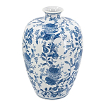 Ваза фарфоровая с узким горлышком и синими цветочными мотивами Independence варинант исполнения - 1 | Loft Concept в Костроме