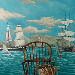 Обои ручная роспись Nantucket Crossing Brandt colourway on scenic paper варинант исполнения - 3 | Loft Concept в Костроме