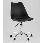 Офисный стул на металлическом основании EGGERY Black пластик варинант исполнения - 1 | Loft Concept в Костроме