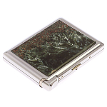 Портсигар с газовой зажигалкой из натурального камня Серафинит Stone Cigarettes Cases варинант исполнения - 4 | Loft Concept в Костроме