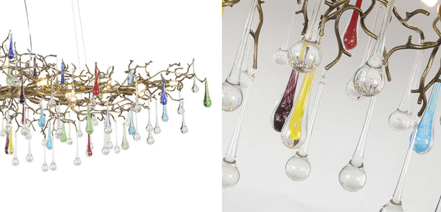 Люстра Waterfall Chandelier Colored Drops Люстра Waterfall Chandelier Colored Drops - Loft-Concept в Костроме