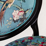 Стул из массива бука бирюзовый с изображением птиц и цветов Turquoise Chinoiserie Birds Garden Chair варинант исполнения - 2 | Loft Concept в Костроме