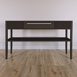 Дизайнерская Консоль с полкой и ящиком Primo Темный орех варинант исполнения - 1 | Loft Concept в Костроме