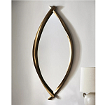 Зеркало овальное в деревянной золотистой раме Oval Gold Lines варинант исполнения - 4 | Loft Concept в Костроме